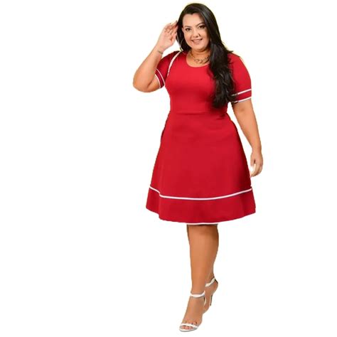 Vestido Midi Moda Feminina Moda Evang Lica Tecido Em Crepe Plus Size G