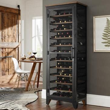 Anjou Modular Metal Wood Wine Rack Wine Storage Locker Storage