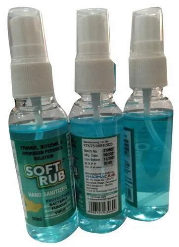 Ml Soft Rub Hand Sanitizer Packaging Type Spray Bottle At Rs