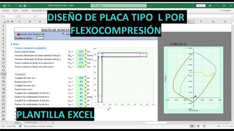 Diseño De Placa Tipo L Diagrama De Interacción Plantilla Excel Profesional Youtube