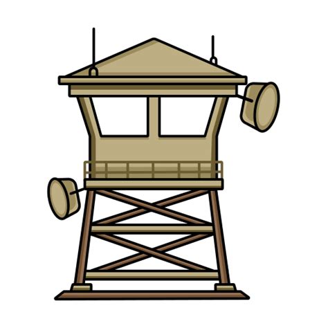 guard tower generic color lineal color icon freepik
