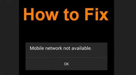 How To Fix Mobile Network Not Available Problem On Mobile Phone