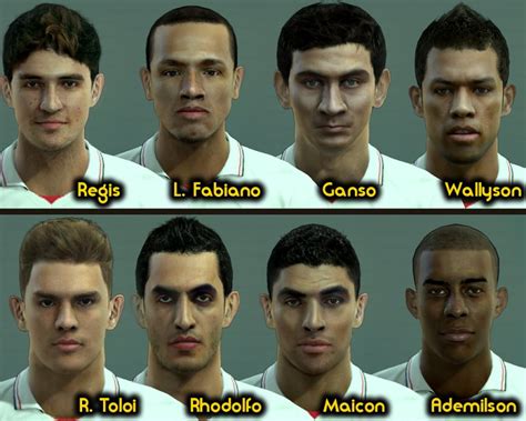 Pacote de 8 Faces do São Paulo PES 2013 Brazilians W Patchs