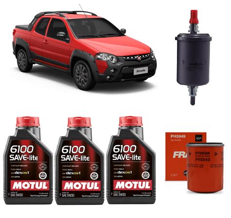 KIT TROCA DE ÓLEO FIAT STRADA 1 4 8V 2013 A 2016 E 2019 A 2021 5W30