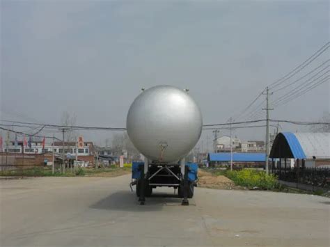 Mt Lpg Delivery Tanker Semi Trailer Double Axle Tons Cooking Gas