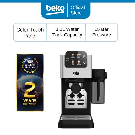 Beko Semi Auto Espresso Coffee Machine Cep X With Milk Carafe L