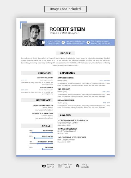 Portfolio De Curriculum Vitae Propre Et Moderne Ou Mod Le De Curriculum