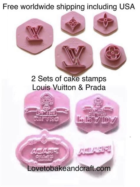 LV Cake Stamp Prada Cake Stamp Louis Vuitton Cupcakes Free Worldwide