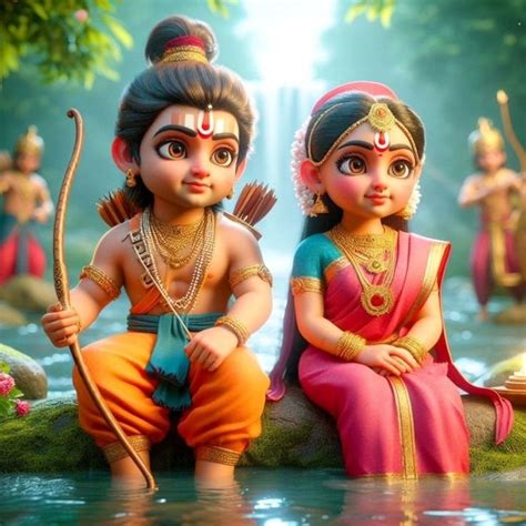 Shri Ram Sita Cute Cartoon Images Best In Cute Cartoon Images