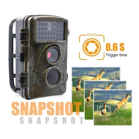 Hunting Trail Game Camera Black Infrared Scouting Cameras 8mp 720p Ip66