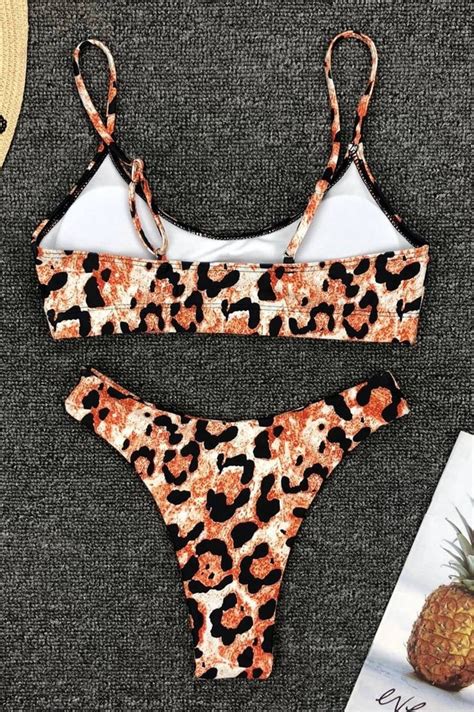 Leopard Print Bikini Set Multicolor Orro Shop