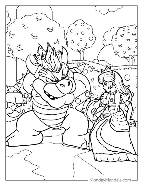 25 Princess Peach Coloring Pages Free Pdf Printables Coloring Pages