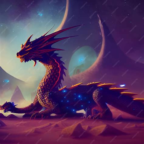 Premium AI Image | Dragon illustration fantasy picture