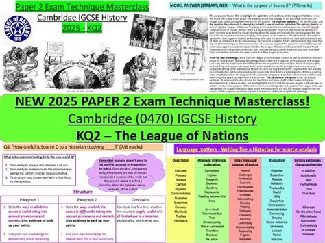 Igcse History Paper Masterclass And Model Answers Cie Kq The