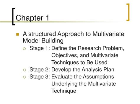 Ppt Multivariate Data Analysis Chapter Introduction Powerpoint