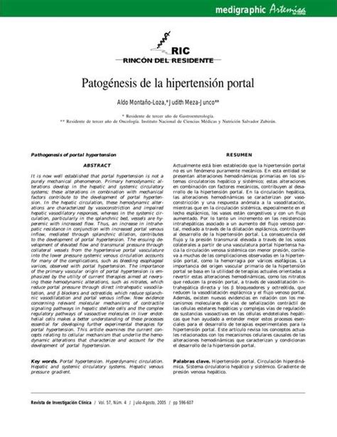 Patog Nesis De La Hipertensi N Portal Docsmedicina Udocz