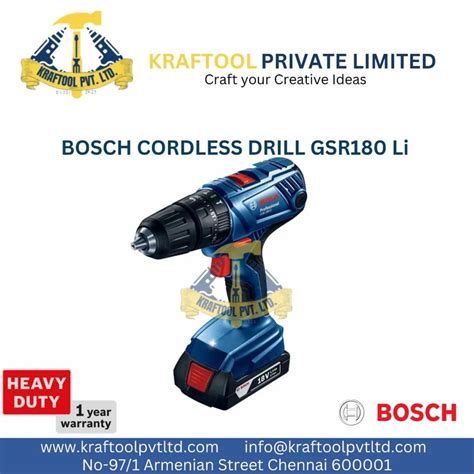 Bosch Gsr 180 Li Professional Cordless Drill At Rs 7682 Bosch