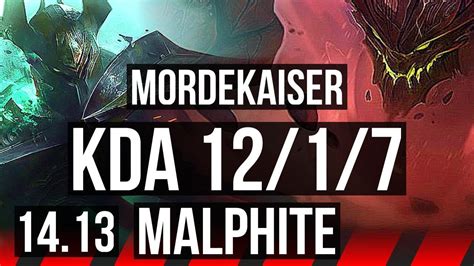 Mordekaiser Vs Malphite Top Rank 4 Morde 12 1 7 68 Winrate