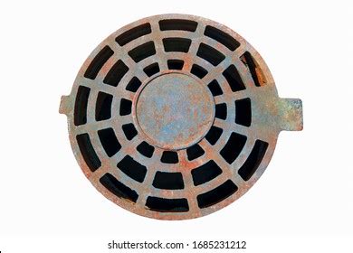 Castiron Manhole Cover Storm Sewer Isolate Stock Photo 1685231212