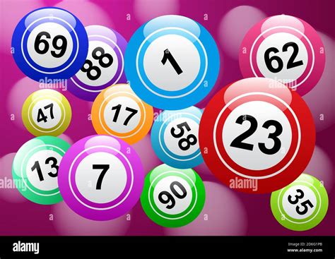 Bingo Lottery Background Vector Design Lucky Balls And Numbers Of