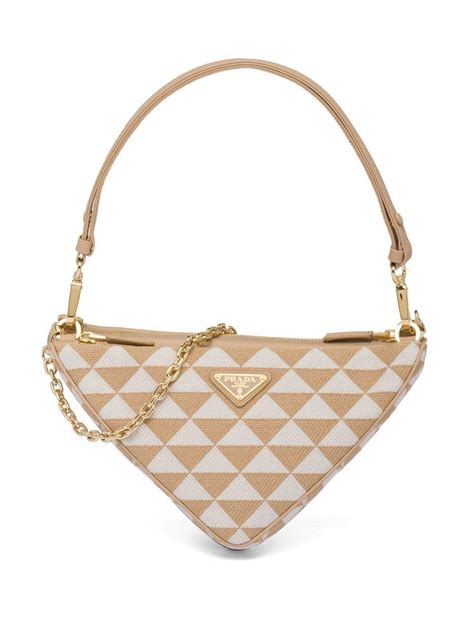 Prada Symbole Triangle Logo Mini Bag In White Lyst Uk