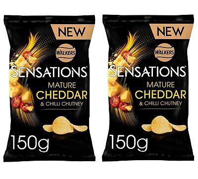 Walkers Sensations Mature Cheddar Cheese Chilli Sharing Crisps 150g