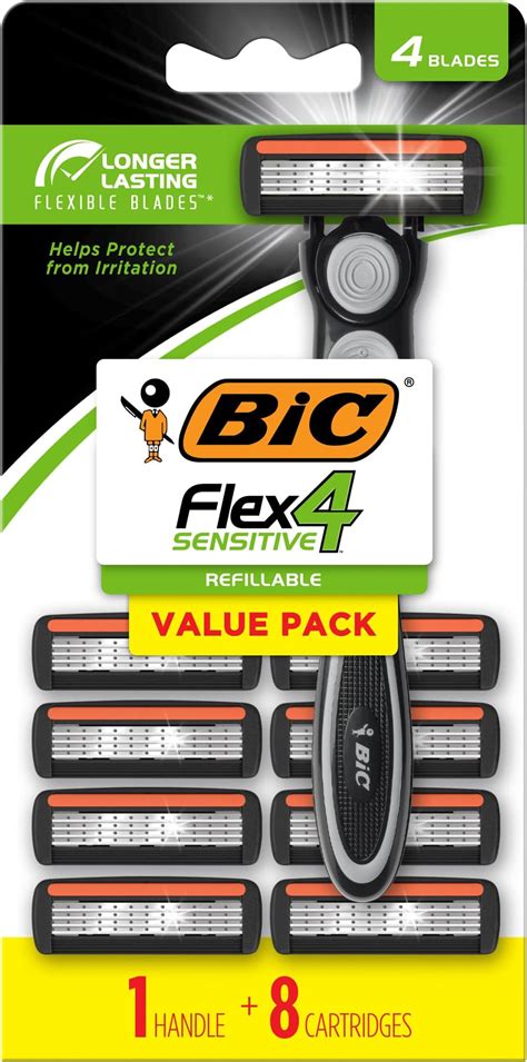 Amazon Bic Flex Refillable Razors For Men Long Lasting Blade