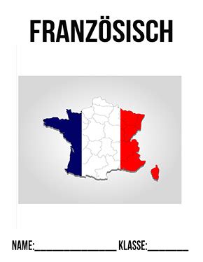 Französisch Landkarte Deckblatt Deckblätter Französisch ausdrucken