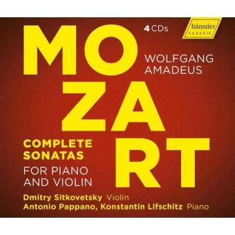 Intégrale des sonates pour piano et violon Wolfgang Amadeus Mozart