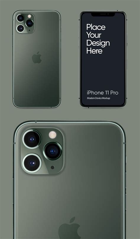 Free Front & Back iPhone 11 Pro Mockup | Iphone, Iphone 11, Mobile site ...