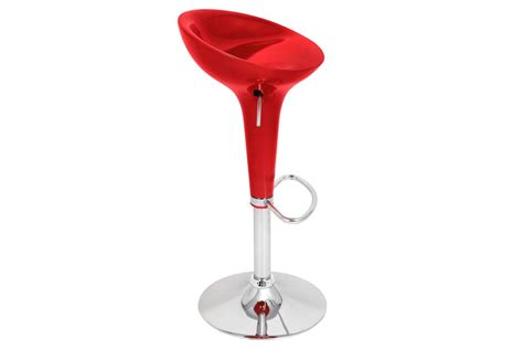 Scooper Height Adjustable Barstool With Swivel In Red By Lumisource