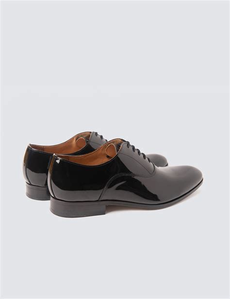 Men S Lace Up Shoe With Rubber Heel In Black Hawes Curtis UK