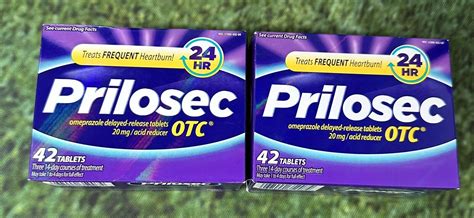 2 Prilosec Otc Heartburn Acid Reducer Tablets 42 Ct Exp 032025