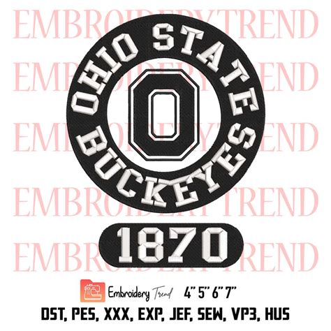 Ohio State Buckeyes Vintage Embroidery, Ohio State Buckeyes Circle Logo ...