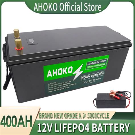 12v 400ah Lifepo4 Lithium Iron Phosphate Battery Built In Bms 5000 Cycles For Golf Cart Solar