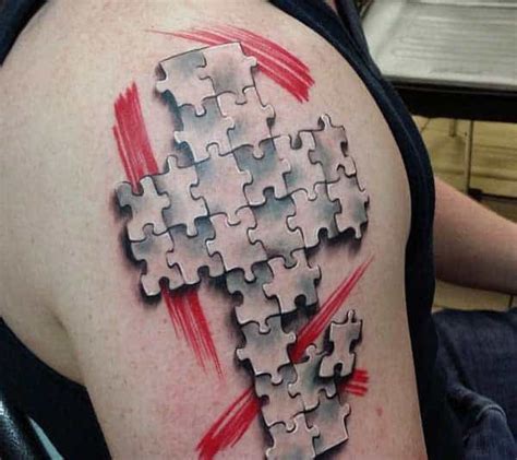 70 Puzzle Piece Tattoo Designs For Men - Inquisitive Mind Ink