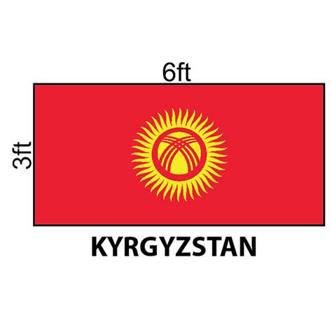 Kyrgyzstan Flag X Ft Bendera Kyrgyzstan X Ft Polyester Shopee