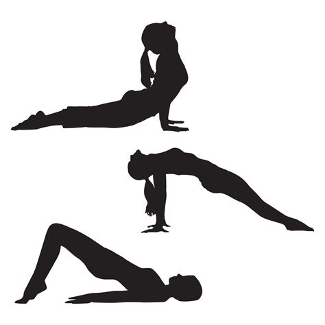 female yoga gym fitness silhouette 6351331 Vector Art at Vecteezy