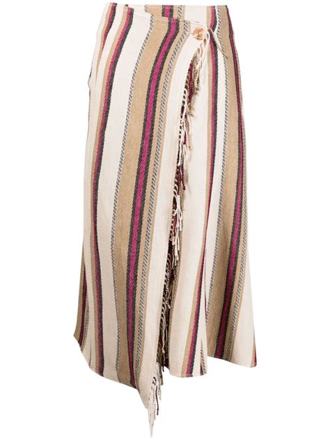 Ulla Johnson Abriana Linen Wrap Skirt Farfetch