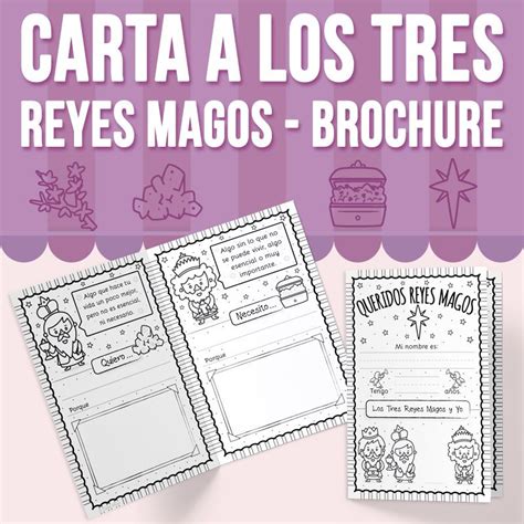 Carta A Los Tres Reyes Magos Brochure Three Wise Men Writing Skills Literacy Activities