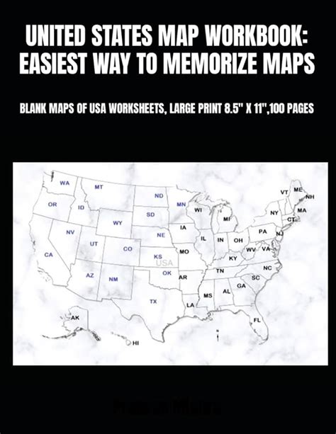 United States Map Workbook Easiest Way To Memorize Maps Blank Worksheets Library