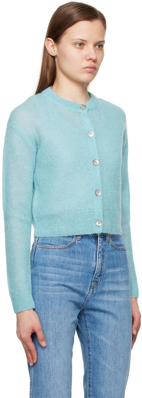 Vince Blue Brushed Button Cardigan Vince