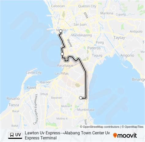 Uv Route Schedules Stops Maps Lawton Uv Expressalabang Town