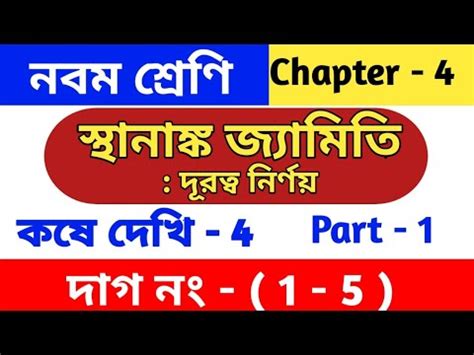 সথনঙক জযমত Class 9 math chapter 4 kose dekhi 4 coordinate