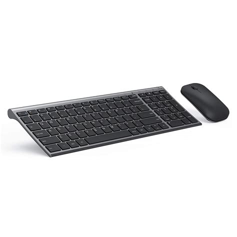 Rechargeable Wireless Keyboard Mouse Seenda Slim Thin Low Profile