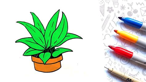 Como Dibujar Una Planta Facil 🌿 Dibujos Para Dibujar Youtube