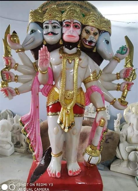 Marble Panchmukhi Hanuman Statue For Worship Size Or Above At