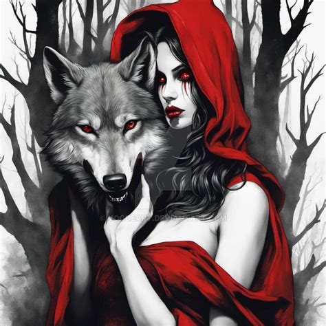 Red Riding Hood With Wolf By Vogueart On Deviantart