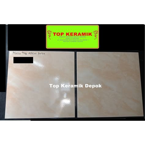 Jual Keramik Lantai Mulia X Appelon Beige Kw Shopee Indonesia