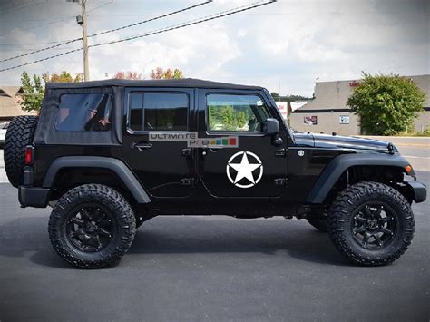 2x Stars Decal Side Star Sticker Compatible With Jeep Wrangler Rubicon